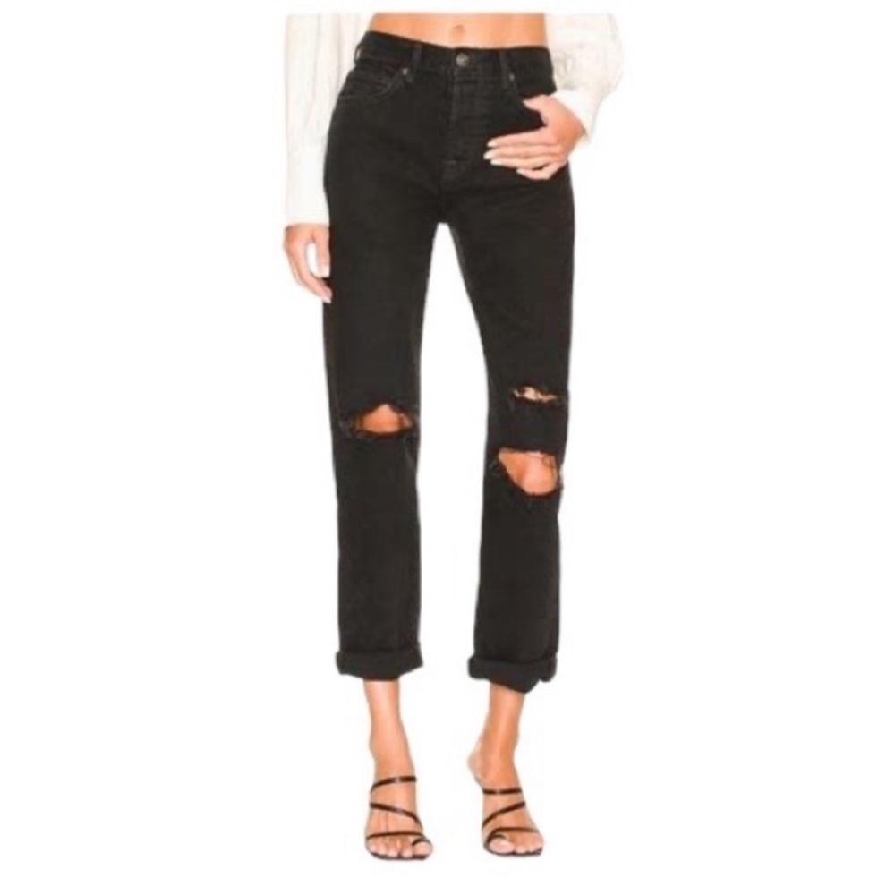 We The Free Boyfriend Distressed Black Jeans